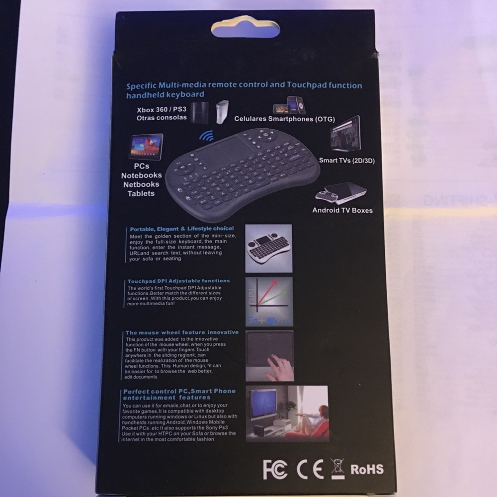 Mini Wireless Keyboard Combo Multi-Media remote control and touch pad function - Picture 2 of 7